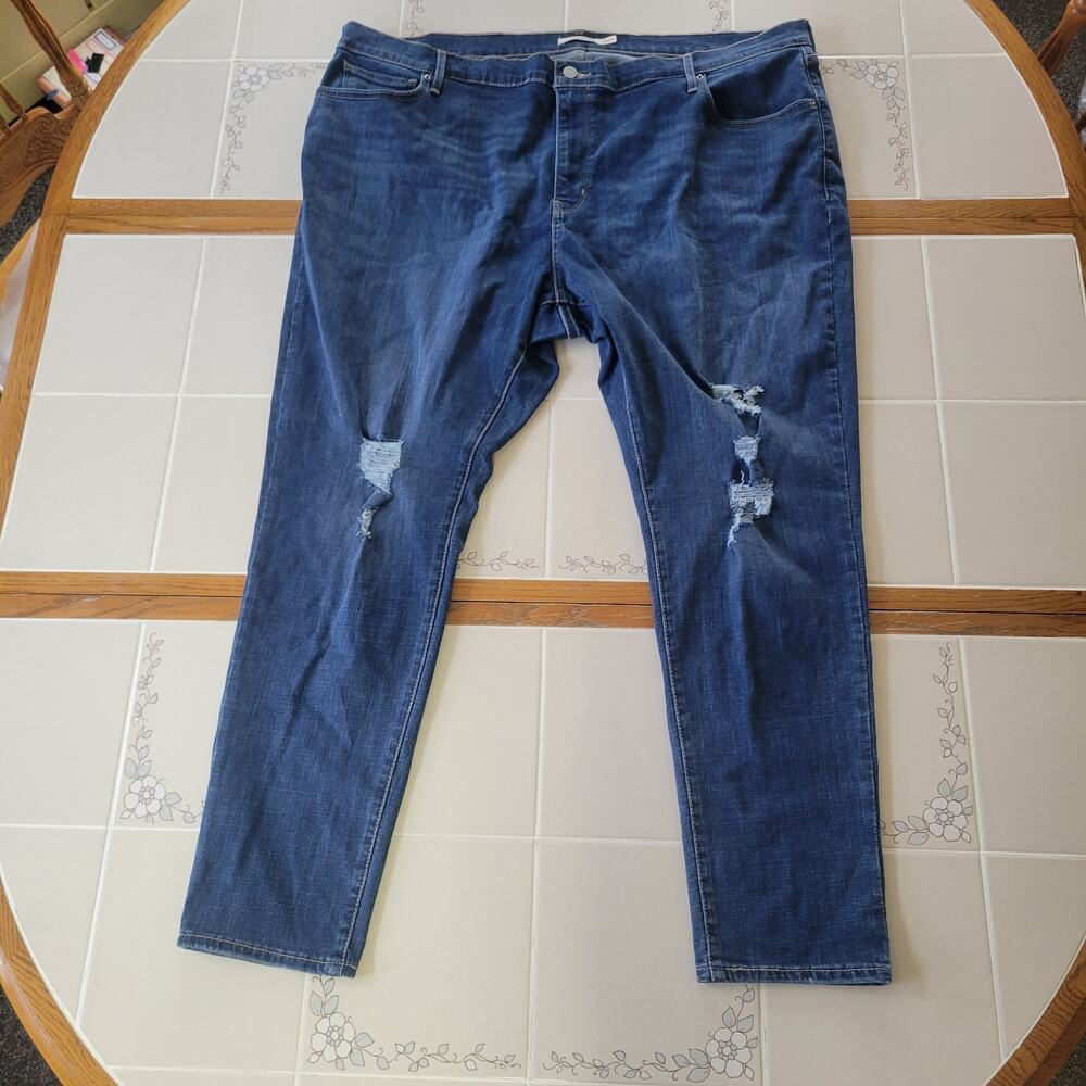 Levi Womens 721 High Rise Skinny 26W Blue Jeans 45x31